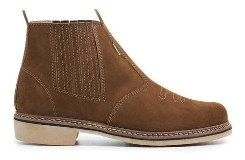 Bota Botina Tradicional Couro Bovino Palmilha De Couro