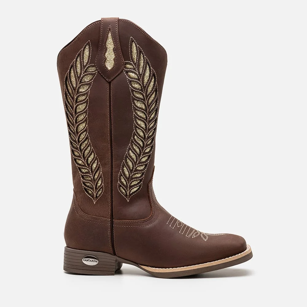 Bota Feminina Texana Glitter Crase Horse