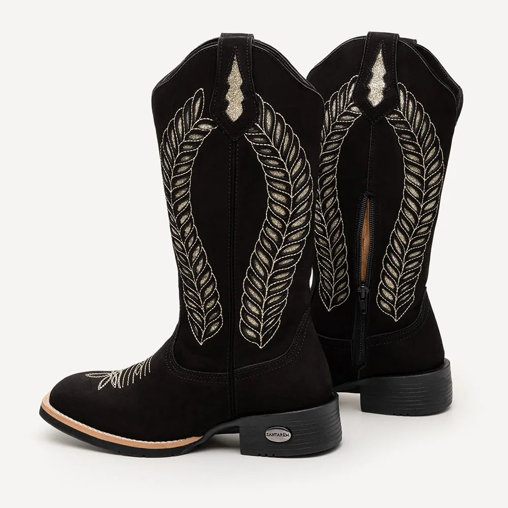 Bota Feminina Texana Glitter Crase Horse