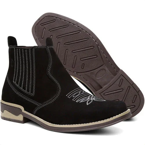 Bota Masculina Chelsea Botina Leve E Macia Palmilhas De Gel