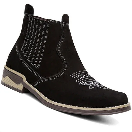 Bota Masculina Chelsea Botina Leve E Macia Palmilhas De Gel