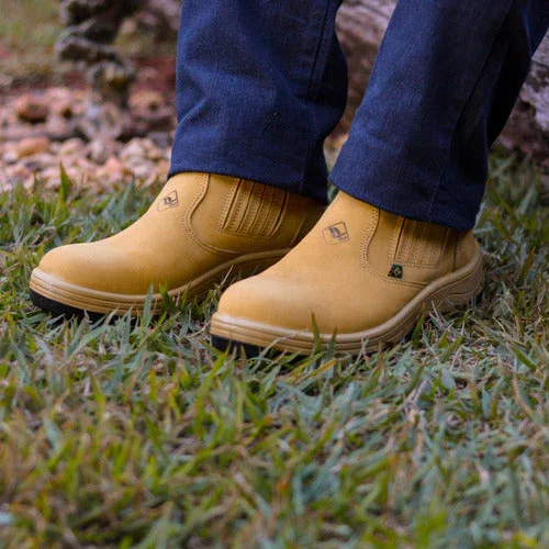 Botina Masculina De Couro Legítimo Flexfort Bota Confortável